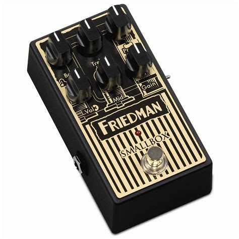 Smallbox - Friedman Smallbox friedmanamplification.com. 5. 5. 4.5. 4.5. The Marshall-in-a-box stompbox format is so popular at this point that it seems like almost every prominent pedal maker builds one—each of which purports to deliver the sound and dynamics of a classic Marshall in enclosures that would barely accommodate an EL34 power tube from …