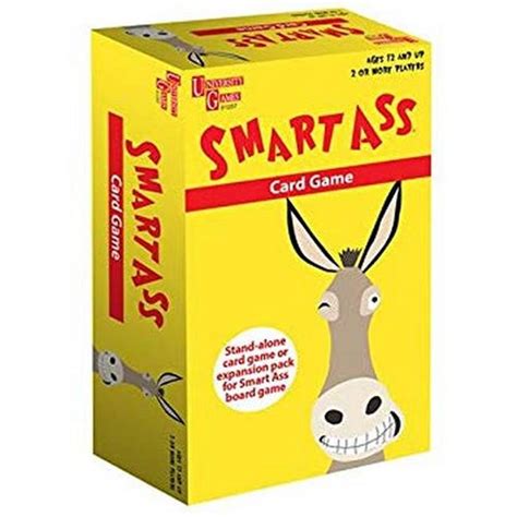 Smart Ass Card Game Use As Mini Game Or Expansion. - Yellow Box