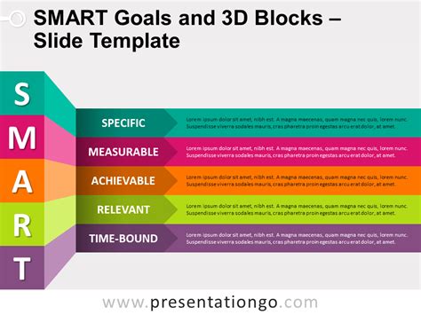 Smart Goals And 3d Blocks For Powerpoint And Google Slides