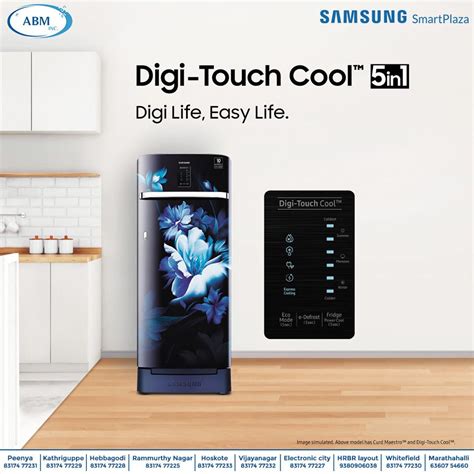 Smart fridge quick cool button.  Its Digi-touch panel has five touch buttons th...