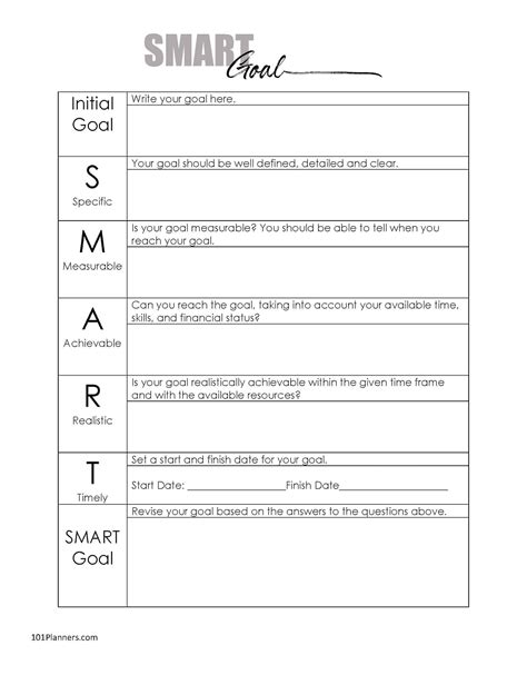 Smart goals template editable. Editable SMART Goal Template (Free PDF, Word) Setting goals ...