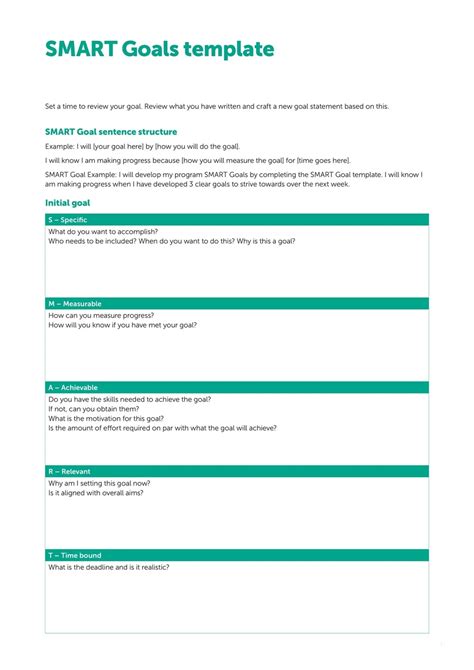 Smart goalsm 489 assignment Smart goals template, Goals template