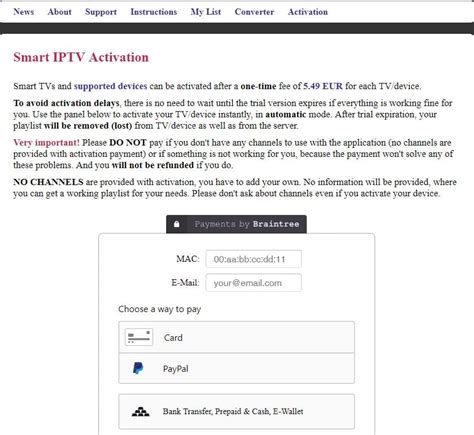 Smart iptv activation.  News About Support Instructions My List Converter Activation Smart IPT...