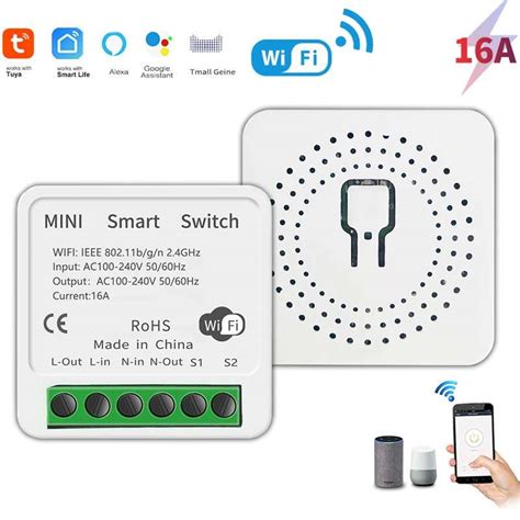 Smart relay switch alexa.  The Tuya WiFi 1/2 Gang Mini Smart Switch DIY Relay Br...
