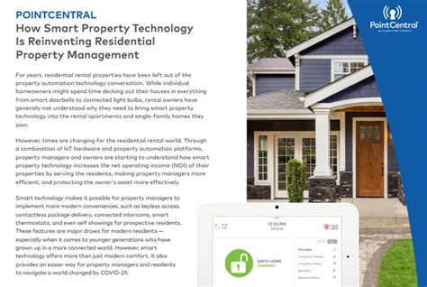 Smart residential technology for property managers