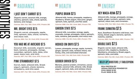 SmartBelly Smoothie Co. Delivery Menu Order Online 901 E ... - Grubhub