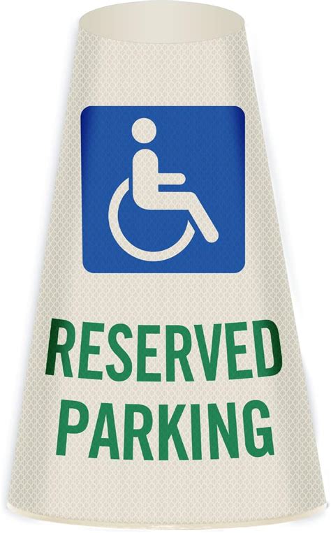 SmartSign “Reserved Parking with Handicapped Symbol” Bright