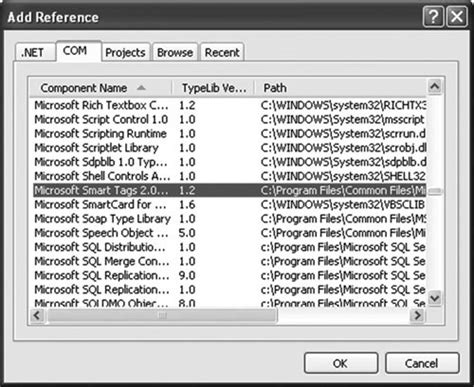 SmartTag Interface (Microsoft.Office.Tools.Word)