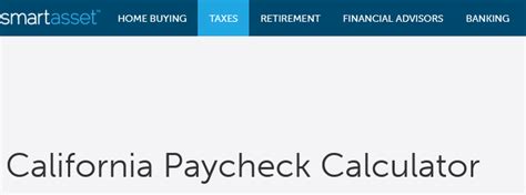 Calculate your California net pay or take home pay by entering your per-period or annual salary along with the pertinent federal, state, and local W4 information into this free California paycheck calculator. . 