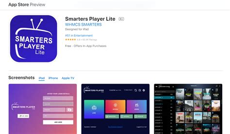 Smarters app store.  Designed with a clean landscape interface and larg...