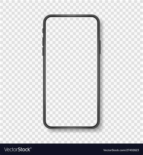 Smartphone blank screen phone mockup template Vector Image