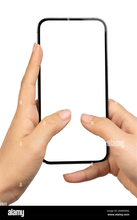Smartphone with a blank screen isolated on a white background