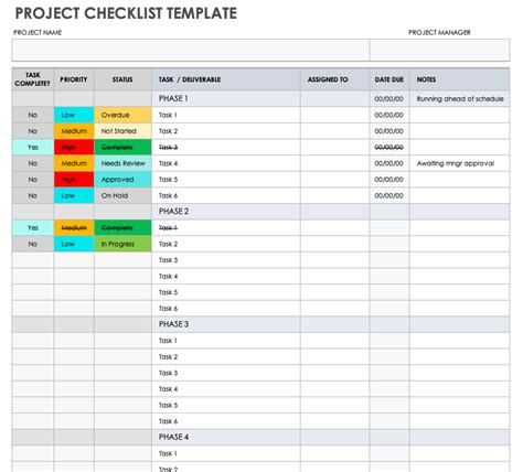 Smartsheet Task List Template Master of Documents