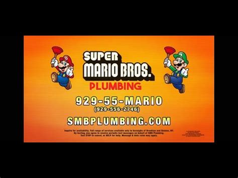 Smb plumbing com. Feb 12, 2023 · For Super Service Visit SMBPlumbing.com For super service, make it Super Mario Bros. Plumbing. If you've got a problem with your pipes, plumbing's our game.... 