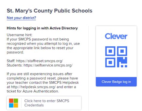 Smcps clever. Frederick County Public Schools. Log in with Active Directory. Having trouble? Contact webhelpdesk@fcps.org. Or get help logging in. Clever Badge log in. Parent/guardian log in District admin log in. 