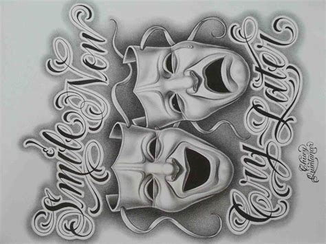 Smile Now Cry Later Drawing, See more ideas about chicano, chicano art,  lowrider art.