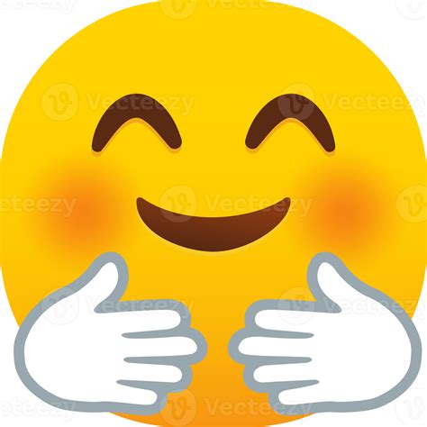 Smiley face with hands emoji from a girl. .  ...