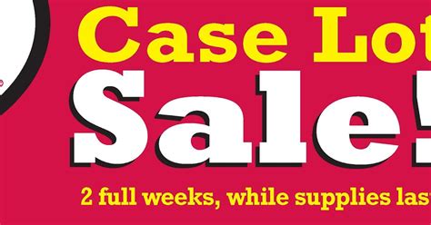 The Lee's Marketplace bi-annual case lot sale only runs for two weeks (until March 14, 2023) so hurry in to your closest store and stock up. To find your closest store visit leesmarketplace.com .... 