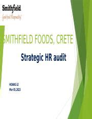 Smithfield Strategic HR Audit draff.docx - Abstract...