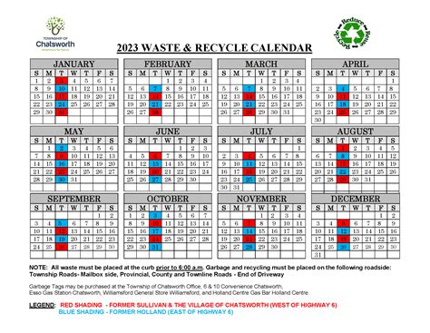 Smithtown Recycling Calendar