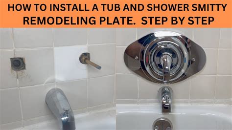 Everbilt smitty remodeling plate is used to cover the holes from a 2 or 3 handle tub shower installation when converting to a single hole tub shower. At 13 in. wide and 8.13 in. tall this plate covers . 