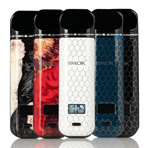 Features of the SMOK Novo Pod Vape. The SMOK Novo is one of the smallest vapes we’ve seen at 88mm high, 24mm wide, and 14mm thick. It is also one of the lightest, weighing in at 40 grams. Despite its small stature, this pod vape still manages to pack in a 450mAh battery. Which allows producing vapor for a decent time..