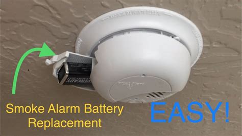 Smoke alarm battery replacement. Remove the old batteries. Press and hold the Test/Reset button for 10 seconds to fully discharge the detector. Insert the new batteries, and make sure the contact points are facing the right direction. Close the battery drawer and remount your unit. Safe & Sound Onelink Smart Home Smoke & Carbon Monoxide Alarms. 