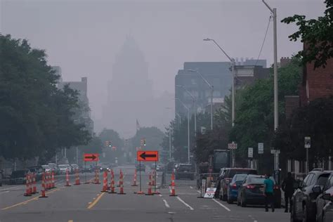 Smoke and haze from Canadian wildfires leave Detroit with some of the worst US air quality