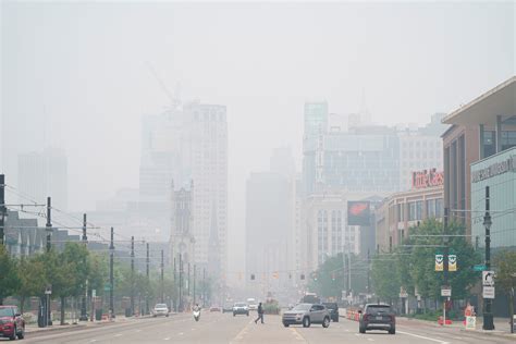 Smoke and haze from Canadian wildfires leave Detroit with some of the worst air quality in the US