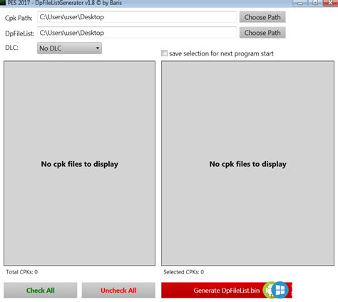 Smoke patch dpfilelist generator.  Home of Universal DpFileList Generator. bin file, ...