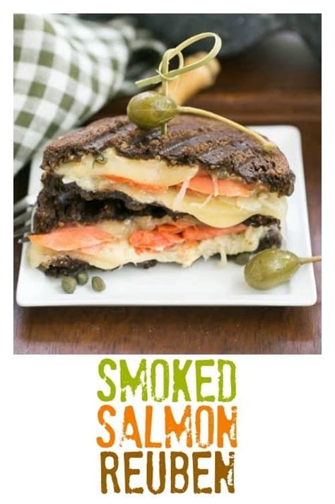 Smoked Salmon Reuben Sandwich - That Skinny Chick Can Bake