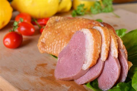 Smoked duck breast. Smoked Duck. Smoked duck breast is easy to find at most specialty food markets, which is good news because it’s totally delicious. The smoking process helps smooth out the meat’s gamy flavor, leaving a creamy, fragrant bite that can stand up against a bolder cheese. When pairing cheese with smoked duck, Birney opts for a washed … 