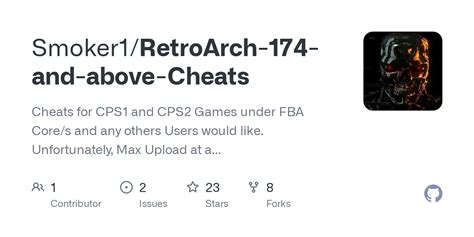 Smoker1/RetroArch-174-and-above-Cheats - GitHub