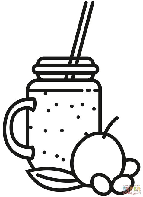 Smoothie Coloring Page - Smoothies Ausmalbilder Clipart - Full …