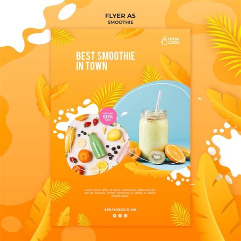 Smoothie Flyer PSD - Freepik