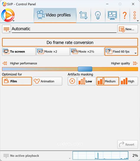 Smoothvideo project. SmoothVideo Project. Real Time Video Frame Rate Conversion. You are not logged in. Please login or register. Active topics Unanswered topics. SVPlayer for iPhone | iPad | Apple TV and 烙 Android SVP 4 for Windows and macOS: 30 days FREE TRIAL. Read FAQ & follow SVP @ Facebook, Twitter. 