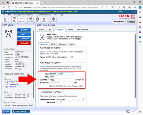 Smpp server application.  Figure 3 - Enable the SMPP server of Ozeki SMS Gatew...