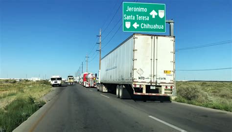 Smugglers damage trucks waiting to cross US border
