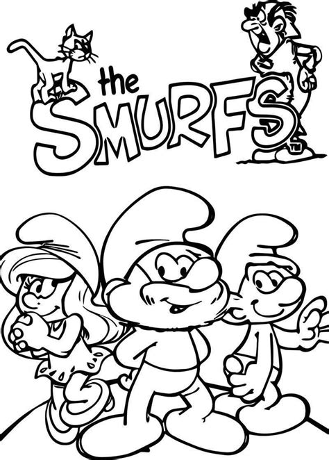 Smurf Coloring Sheets
