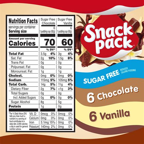 Snack Pack Chocolate Vanilla Pudding Nutrition - Eat This Much