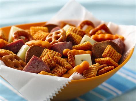 Snack foods. granola bars with minimal additives. DIY granola. artificially flavored cheese crackers. naturally flavored crackers. whole grain crackers (check ingredients on label) and cheese slices. Thanks to ... 