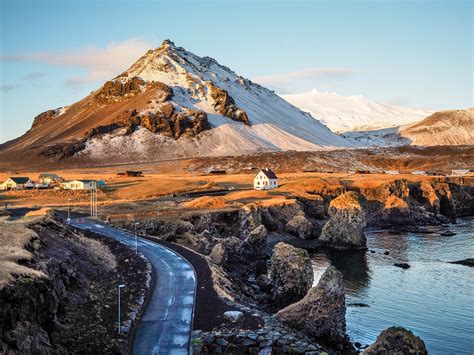 Snaefellsnes peninsula iceland. Snæfellsjökull is one of Iceland's 32 active volcanic systems and last erupted about 1,800 years ago. On the top of Snæfellsjökull is a small icecap. ... Snaefellsjokull national park was established in 2001, and it covers about 170 km2 of the westmost tip of the Snaefellsnes peninsula. The park is named after the beautifully shaped and ... 