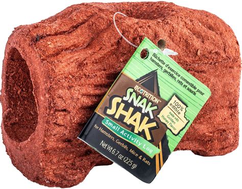 Snak shak. Made with 100 percent edible Snak Shak logs, these treats are stuffed with fresh alfalfa and an irresistible seed blend for the ultimate small-animal treat! The outer log features a hard texture that promotes a small animal’s natural chewing instinct, and the diverse blend of ingredients inside stimulates small animals’ curiosity. With its natural, … 