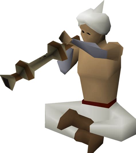 Snake charmer osrs. Ali the Snake Charmer is a man who charms snakes outside the south wall of The Asp & Snake Bar in Pollnivneach. If a player puts a coin into the money pot next to him, he will graciously give you a Snake charm. He appears to be playing an oboe to a snake. The snake charm is used in The Feud and Ratcatchers quests . Categories 
