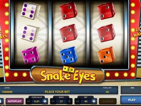Snake eyes slot machine