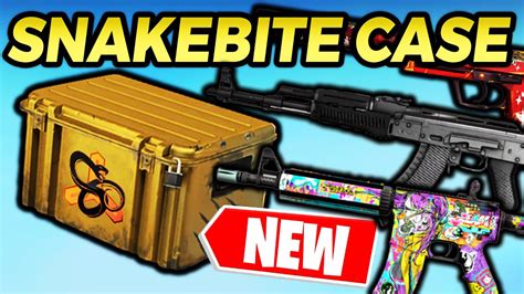 Snakebite case. Today in the latest update, CSGO has deployed a brand new case, “Snakebite”. With over 18 weapon finishes, let us help you out with the images and the wear quality of the same. CSGO Weapon Case Snakebite has 2 covert skin finishes along with 3 Classified versions, 5 Restricted ones and in the end, 7 Mil-Spec grade finishes. 