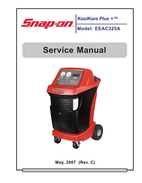 Snap on kool kare plus eeac325a manual. - Komatsu pc150 5 excavator service shop manual.