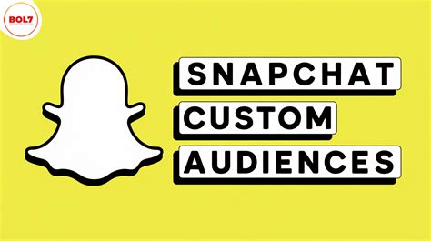 Snapchat custom audiences. Custom Audiences allow you to reach specific Snapc...