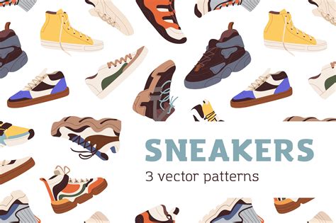 Sneakers pattern Graphic Patterns Creative Market