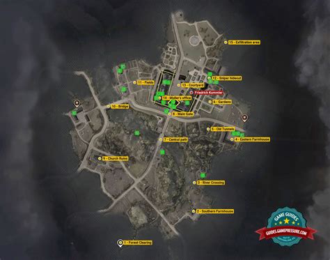 As with every Sniper Elite 5 level, the Mission 2 Occupied Residence Workbenches are split into three categories: Pistol Workbench, Rifle Workbench, and SMG Workbench. You can see the location of each on the map above, and we’ve also included more detailed instructions about how to reach each of the workbench locations below..